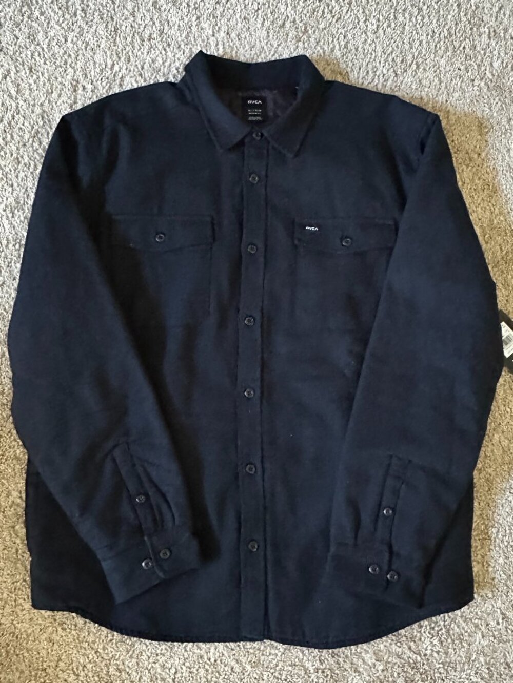 NWT RVCA Men's Shirt Jacket - Black -  Size XL